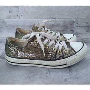 Converse Chuck Taylor Gold Sequin Sneakers